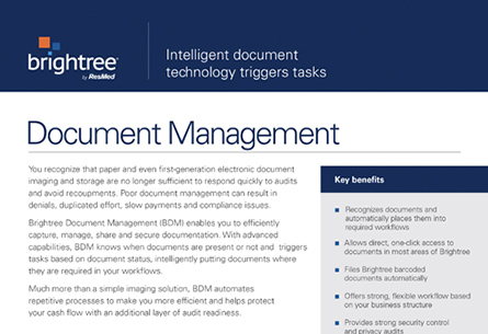 Brightree Document Management datasheet