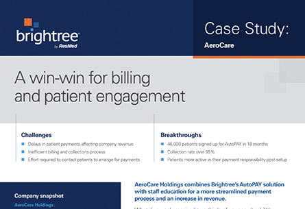 A win-win for billing and patient engagement datasheet