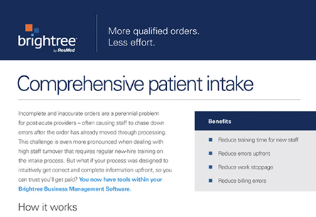 Comprehensive Patient Intake Data Sheet