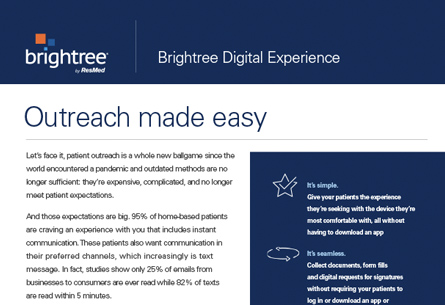 Cover of PDF - Real-time collaboration and big-time results with Brightree Digital Experience