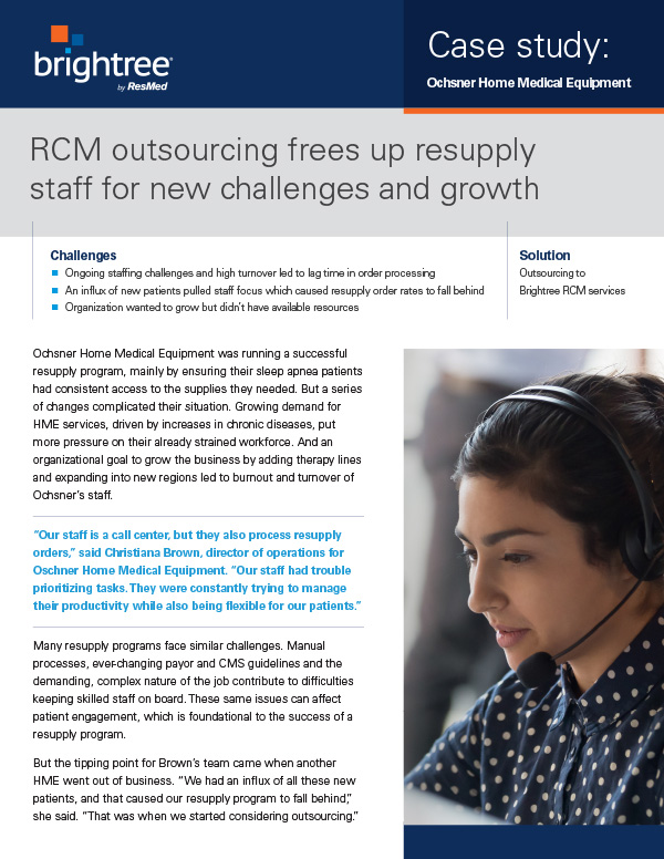 RCM outsourcing frees up resupply staff for new challenges and growth