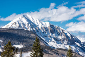 Snowcapped mountains Denver Colorado